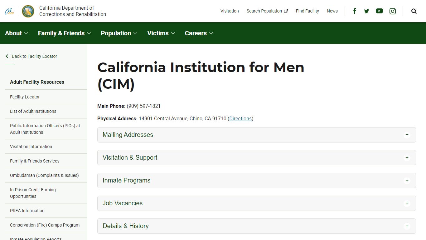 California Institution for Men (CIM) - CDCR